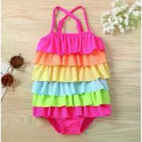 ราคา ชุดว่ายน้ำวันพีซสีรุ้ง แฟชั่นเด็ก มีสไตล์ แขนกุด ชุดว่ายน้ำ (1731154543124515763)