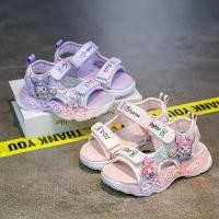 ราคา รองเท้าแตะเจ้าหญิง My Melody สำหรับเด็กผู้หญิง รุ่นใหม่ฤดูร้อนปี 2026 รองเท้าเด็ก Kuromi แบบหนีบ/สายเวลโคร มีไฟ เหมาะสำหรับนักเรียน ใส่ไปชายหาดได้ (1734447265598113377)