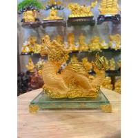 ราคา ❖มังกร มังกรทอง เหยียบเมฆ ชูลูกแก้ว มงคล เรซิ่นพ่นทรายทอง ฐานแก้ว สูง 6.5นิ้ว ปีมังกร ของที่ระลึก◈ (1735130196514670037)