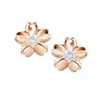 ราคา PRIMA ต่างหูเพชรรูปดอกไม้ ( ซากุระ ) ตัวเรือน 9K สี Rose Gold รหัสสินค้า 991E1325-01 จำหน่ายเป็นคู่ (2 ชิ้น) (1735297279964513900)