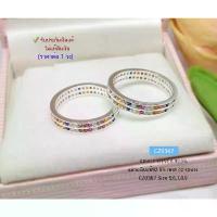 ราคา แหวนเงินแท้ 92.5% แหวนประดับเพชร cz 6 สี เพชรรอบวง 2 ชั้น เล่นแสงดีมากๆ (ราคาต่อวง)(เนื้อเงินแท้) CZ0367 คําแนะนําการขายที่ร้อนแรงในเดือนนี้ (1735444608258442969)