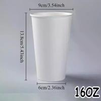 ราคา Huoiui ถ้วยกระดาษใช้ครั้งเดียว สีขาว ขนาด 16 ออนซ์ มีให้เลือก 10 หรือ 30 ชิ้น เหมาะสำหรับกาแฟ ใช้ได้ที่บ้าน งานเลี้ยง และสำนักงาน เหมาะสำหรับดื่มน้ำ ไอศกรีม และน้ำผลไม้ (1735428211560580932)