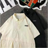 ราคา .9 36 เสื้อโปโลชาย เสื้อคอปกแต่งซิป เสื้อแขนสั้น แฟชั่นชาย เสื้อสไตล์เกาหลี มีสายจั๊มเอว ผู้ชาย สุภาพบุรุษ ครีม (1734497542393005357)