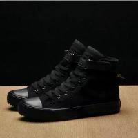 ราคา รองเท้าผ้าใบผู้ชาย แฟชั่น น้ำหนักเบา ระบายอากาศ ผ้าใบ สไตล์ลำลอง สีดำทั้งหมด สีขาว สีแดง ไฮท็อป สีพื้น รองเท้าส้นเตี้ย 445 (1731179178351757551)