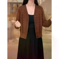 ราคา cardigan ไหมพรม comfy cardigan cardigan oversize เสื้อคลุมไหมพรมสไตล์ชาแนลทันสมัย เสื้อถักแบบเปิดหน้าเรียบง่าย (1734989382115362240)