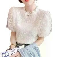 ราคา เสื้อยืดสีขาวแขนสั้นพร้อมส่ง เสื้อชีฟอง สไตล์ฤดูร้อนใหม่ปี 2026 เสื้อลูกไม้ปักลายโดดเด่น เสื้อตาข่ายสำหรับผู้หญิง ดีไซน์แฟชั่นที่ดูเบาสบายและหรูหรา เสื้อ ผ้า มินิมอล ไหมพรม (1733543669456799294)