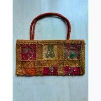 ราคา กระเป๋าแฮนด์เมด (Handmade bag) กระเป๋าผ้า งานปัก มีซิป สีส้มแดง (1735127278344897691)