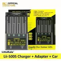 ราคา LiitoKala Lii-500S เครื่องชาร์จแบตเตอรี่ 4 ช่อง + อะแดปเตอร์ + สายชาร์จในรถ คําแนะนําการขายที่ร้อนแรงในเดือนนี้ (1735493121601603127)