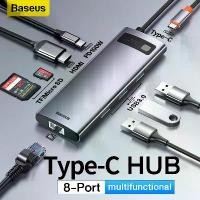 ราคา Baseus อะแดปเตอร์ 6in1 8in1 11in1 Type C HUB อุปกรณ์เสริมคอมพิวเตอร์ อุปกรณ์เชื่อมต่อ Adapter (1735527312058975517)