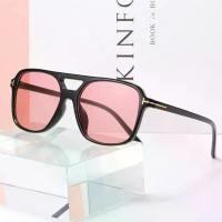 ราคา แบรนด์ดีไซเนอร์ แว่นกันแดดทรงสี่เหลี่ยมสำหรับผู้หญิง แฟชั่น สีฟ้าและสีเหลือง สไตล์วินเทจ/เรโทร กรอบใหญ่ สีชมพู แว่นกันแดด (1735222409046099460)
