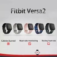 ราคา Fitbit Versa 2 สมาร์ทวอทช์สุขภาพและฟิตเนสพร้อมอัตราการเต้นของหัวใจ ดนตรี ในตัวของ Alexa การติดตามการนอนหลับและการว่ายน้ํา สีดํา/คาร์บอน (1734368801360545403)