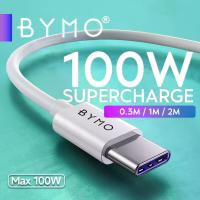 ราคา สายเคเบิล BYMO 5A 100W SuperCharge ประเภท C/Micro USB/Lightning สำหรับ Huawei สายชาร์จข้อมูล SuperCharge ระบบ Android ความยาว 0.3 ม./2 ม. รองรับ Samsung, Huawei, OPPO, Vivo, OnePlus และ Realme (173508