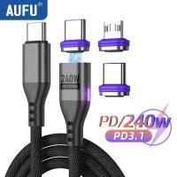 ราคา สายเคเบิล USB‑C แบบแม่เหล็ก AUFU 5A สำหรับ MacBook ชาร์จเร็ว 240W พร้อมหัวชาร์จแม่เหล็ก สายข้อมูลสำหรับ iPhone, Samsung, Xiaomi และ Realme (1734766209627620626)