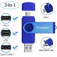 ราคา Kingston OTG USB Flash Drive Type-C 512GB 1TB 2TB Pen Drive HD External Storage Memory Stick Support IPhone15 แฟลชไดร์ฟ คาราโอเกะ 2025 (1734091633533421172)