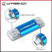 ราคา WANSENDA แฟลชไดรฟ์ 3 IN 1 OTG USB 3.0 / TYPE C / MicroUSB ความจุ 32GB 64GB 128GB 256GB 512GB แฟลชดิสก์ (1734963295327323372)