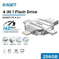 ราคา EAGET แฟลชไดรฟ์ USB 3.2 ขนาด 4 ใน 1 หน่วยความจำแบบแท่ง OTG พร้อมดีไซน์ใหม่ปี 2022 ความจุ 256GB / 128GB สำหรับ iPhone ดิสก์ U ภาพเร็ว สามารถใช้งานได้กับอุปกรณ์หลากหลายประเภท รองรั (1733091874694137812)