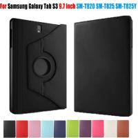 ราคา Case for Samsung Galaxy Tab S3 9.7inch SM-T820 SM-T825 SM-T825Y Fashion 360° Rotating Tablet Case High-Quality PU Leather Shockproof Stand Flip Cover ipad air 2024 เคส ไอแพด อะคริลิค ใส (1734978000601