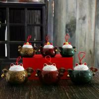ราคา ภาชนะเก็บอาหาร แมวกวัก กระป๋องชาเซรามิก ทนต่อความชื้น พร กล่องเก็บชา การ์ตูน ขวดชาปิดผนึก ห้องนั่งเล่น (1734755858446058622)