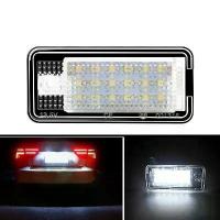 ราคา ไฟ LED แถบหมายเลขทะเบียนรถ (ไฟท้าย) ชุด 2 ชิ้น สำหรับ Audi A3, A4, S4, RS4, B6, B7, A6, RS6, S6, C6, S5, Q7, A8, S8, Avant รองรับระบบ CANBUS (1735024364443436649)