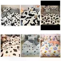 ราคา พร้อมส่งจากไทย New!! ชุดผ้าปูที่นอนลายวัว ลายที่ตามหากันมาก ครบเซต 6 ชิ้น ขนาด 3.5 ฟุต 5 ฟุต 6 ฟุต 1 เซต มี ผ้านวม 1 ผ้าปู 1 ปลอกหมอน 2 ปลอกหมอนข้าง (1734802337603552474)