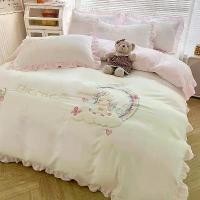 ราคา ชุดเครื่องนอน ลายการ์ตูนยูนิคอร์นสายรุ้ง สีชมพู สำหรับเด็กผู้หญิง รวมผ้าปูที่นอน ปลอกผ้านวม ลูกไม้ ทำจากผ้าฝ้าย เหมาะสำหรับครอบครัวและห้องนอนเด็ก ผ้านวม (1730298266487654727)