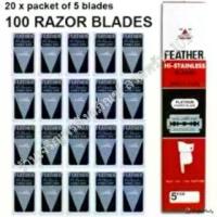 ราคา ♧แพ็ค 20ตลับ!! มีดโกน สำหรับพลัดเปลี่ยน ตรา FEATHER (ขนนก) แบบ 2คม 1กล่อง บรรจุ 100ใบ มีดโกน ใบมีดโกน ที่โกนผม ที่โกนหนวด✤ (1734878854773311449)