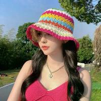ราคา หมวกบักเก็ตฟางสีรุ้ง สไตล์ญี่ปุ่น สำหรับผู้หญิง เหมาะสำหรับการออกนอกบ้านในฤดูร้อน กันแดด ชายหาด ปีกกว้าง ใบหน้า สลิมมิ่ง หมวกชาวประมง Ins (1732215407811857353)