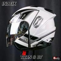 ราคา ✯หมวกกันน็อค INDEX TITAN-8 BT สีขาว รุ่นใหม่ล่าสุด มีหลุมติดตั้งลำโพง Bluetooth นวมถอดซักได้ มีไซส์ให้เลือก M/ L/ XL♪ (1735437520211772785)