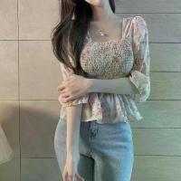 ราคา เสื้อเชิ้ตแขนสั้น Insker-ฤดูร้อน เสื้อสั้น ผ้าชีฟอง ลายดอกไม้น่าระทึกใจ สำหรับสวมใส่ลำลองผู้หญิง เสื้อ ชีฟอง ลาย ดอกไม้ (1734552865365395236)