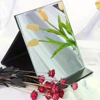 ราคา กระจกแต่งหน้าพกพาแบบพับได้ - กระจกเดินทางขนาดกะทัดรัดความละเอียดสูงพิเศษพร้อมดีไซน์พับได้หลายมุม, กรอบหนังเทียมสีดำและพื้นผิวกระจก, ใช้พลังงานจากแบตเตอรี่สำหรับห้องน้ำ, ห้องนอน, (1734711867322697717)