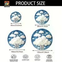 ราคา พรมปูพื้นกันลื่นลายเมฆสีขาว 1 ชิ้น สำหรับห้องน้ำ, พรมปูพื้นทรงกลมไมโครไฟเบอร์ดีไซน์สร้างสรรค์, ผลิตจากโพลีเอสเตอร์เนื้อนุ่ม, เหมาะสำหรับตกแต่งห้องน้ำ, ห้องนั่งเล่น, ห้องนอน, โต๊ะ (1734394435430679859)