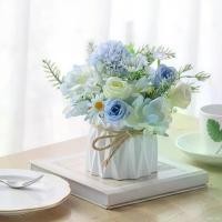 ราคา ดอกไม้ประดิษฐ์สีฟ้าอ่อนสำหรับตกแต่งห้องนั่งเล่น, ช่อดอกไม้แห้งพลาสติก, ต้นไม้ในกระถาง, โต๊ะอาหาร, โต๊ะกาแฟ, ดอกไม้ประดิษฐ์ อก (1735232463527249241)