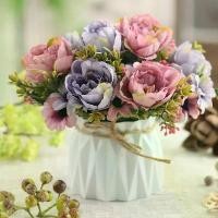 ราคา ดอกไม้ประดิษฐ์สีฟ้าอ่อนสำหรับตกแต่งห้องนั่งเล่น, ช่อดอกไม้แห้งพลาสติก, ต้นไม้ในกระถาง, โต๊ะอาหาร, โต๊ะกาแฟ, ดอกไม้ประดิษฐ์ อก (1735232400815654233)