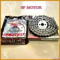 ราคา goatsushop ปัจจุบัน โซ่สเตอร์แท้ตราพระอาทิตย์ข้อหนา428-14-36-106ยกชุด(สเตอร์หน้า+สเตอร์หลัง+โซ่)WAVE125 DREAM125 WAVE100S2005 มอเตอร์ไซค์ Motorcycle ที่ จับ มือ ถือ ถัง ดัก (1730642918771755271)