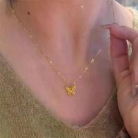 ราคา สร้อยคอผีเสื้อเกล็ดปลาทองสำหรับผู้หญิง สร้อยคอโซ่คอหรูหราเบา necklace ตะขอ สร้อยคอ (1733184692026443475)