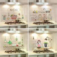 ราคา สติ๊กเกอร์ติดผนังห้องครัว กันน้ำ กันน้ำมัน กาวในตัว วอลล์เปเปอร์ สติ๊กเกอร์กระเบื้อง สติ๊กเกอร์ติดผนังพีวีซี 60*90ซม. (1730569206820997527)
