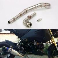 ราคา MSX Motorcycle Exhaust Muffler Middle and Front Link Pipe Full System For Honda MSX 125 / Grom 2013 2014 2015 MSX125 Saa (1735395688810251753)
