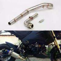 ราคา MSX Motorcycle Exhaust Muffler Middle and Front Link Pipe Full System For Honda MSX 125 / Grom 2013 2014 2015 MSX125 Saa (1734922033458480846)