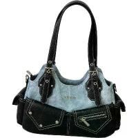 ราคา Vintage Color-Block Denim Large-Capacity Shoulder, Underarm, Handheld, Crossbody Women's Bagtrendy underarm bag จาก จีน pouch vynt กระเป๋า lululemons gg ของ แท้ แบรนด์ ชิ เบา (1734999854475216806)