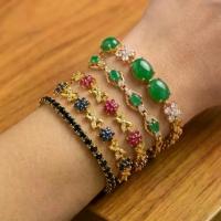 ราคา สร้อยข้อมือประดับอัญมณีนพเก้าแต่งเพชร อิตาลี มีสายทอง-สายนาค ให้เลือก งานสวย ใส่ดี ไม้ดำ โลหะประจำวันผู้หญิงนางฟ้า (1731476218626083432)