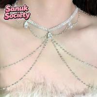 ราคา 2025 สินค้าพร้อมส่ง อุปกรณ์เสริมชุดเดรสหรูหราและเรียบง่าย สร้อยคอไหล่ระย้า แฟชั่น สร้อยคอร่างกายประดับเพชร Niche ความรู้สึกระดับสูง สร้อยคอหน้าอกหิน Rhinestone ดีไซน์ผู้หญิง หรูห (1733540980561249778)
