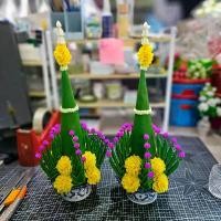ราคา พานบายศรี Made to order ความสูง 14 นิ้ว ชิ้นงานผลิตจากดินไทย+ญี่ปุ่น (1729816459364567193)