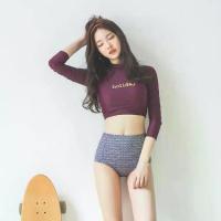 ราคา 【ชุดว่ายน้ำแขนยาว】ชุดดำน้ำกันแดด แขนยาว ผู้หญิงสีชมพู เกาหลีใต้ กางเกงในเอวสูงสั้น ชุดว่ายน้ำสองชิ้น สลิมมิ่ง สำหรับผู้หญิง (1731250707242846025)