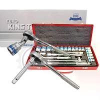 ราคา EURO KING TOOLS ชุดประแจบล็อก 24 ชิ้น ขนาด 1/2 (4หุน)ชุดดอกไขควง ชุดบล็อค ชุดบล็อก ชุดประแจ เครื่องมือช่าง (1729432660378290693)