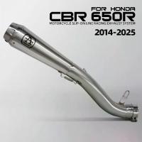 ราคา สำหรับ Honda CBR650R/CB650R และ CBR650F/CB650F ปี 2014–2025 ท่อ slip-on แบบเชื่อมต่อท่อกลาง พร้อมเชื่อมต่อกับท่อไอเสีย ARROW และมีตัวลดเสียงดัง (DB killer) (1734981415508215020)