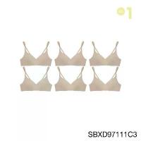 ราคา ( แพ็ค 6 ชิ้น ) Sabina Wireless Bra Perfect Bra Collection Style no. SBXD97111 Sand (1734672669991863307)