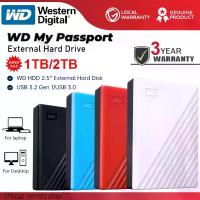 ราคา [เก็บเงินปลายทาง] Western Digital My Passport Hard Disk External 2.5 Wd Usb3.0 Hard Drives Portable 1Tb/2Tb Hdd (1734659544884741195)