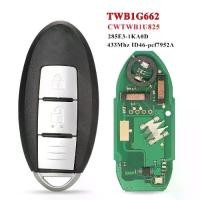 ราคา อะไหล่สำหรับเปลี่ยน ปุ่ม2ปุ่ม กุญแจรีโมทรถยนต์ TWB1G662 433MHz กุญแจรีโมท FOB ID46 CWTWB1U825 for Nissan Micra Juke SENTRA Patrol Note NAVARA Tiida Frontier รถสำหรับรถ (1733684891403585106)