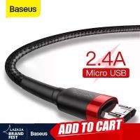 ราคา สายชาร์จคุณภาพสูงแบบมัลติฟังก์ชัน Baseus Micro USB รองรับการชาร์จเร็ว 2.4A สำหรับ Samsung J7, Redmi Note 5 Pro และโทรศัพท์ Android สายชาร์จและสายส่งข้อมูล USB Micro (1734805549766837417)
