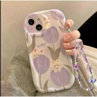 ราคา Ins เคสโทรศัพท์สีม่วง + สายคล้องสำหรับ iPhone 15 14 13 12 11 Pro Xs Max Xr X 6 6s 7 8 Plus เคสโทรศัพท์มือถือ เคสหวาน ฝาหลังป้องกันกันกระแทก (1735207045915772820)